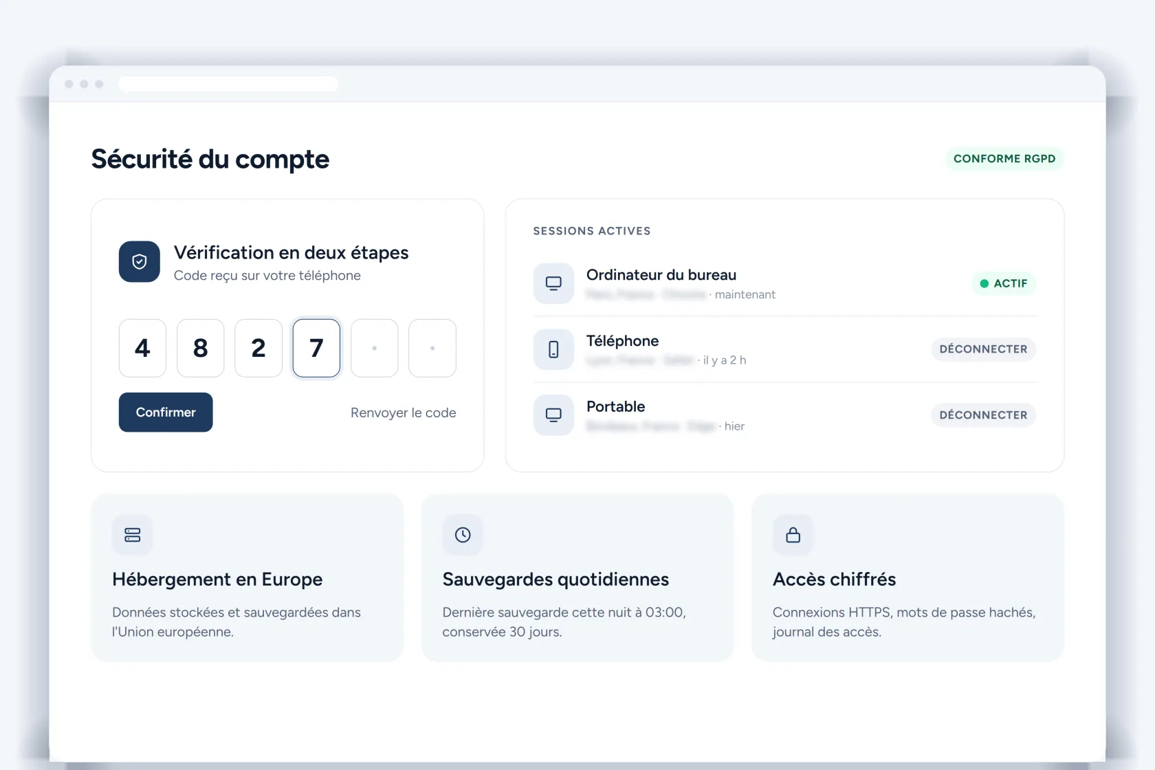 Personnalisation & Sécurité