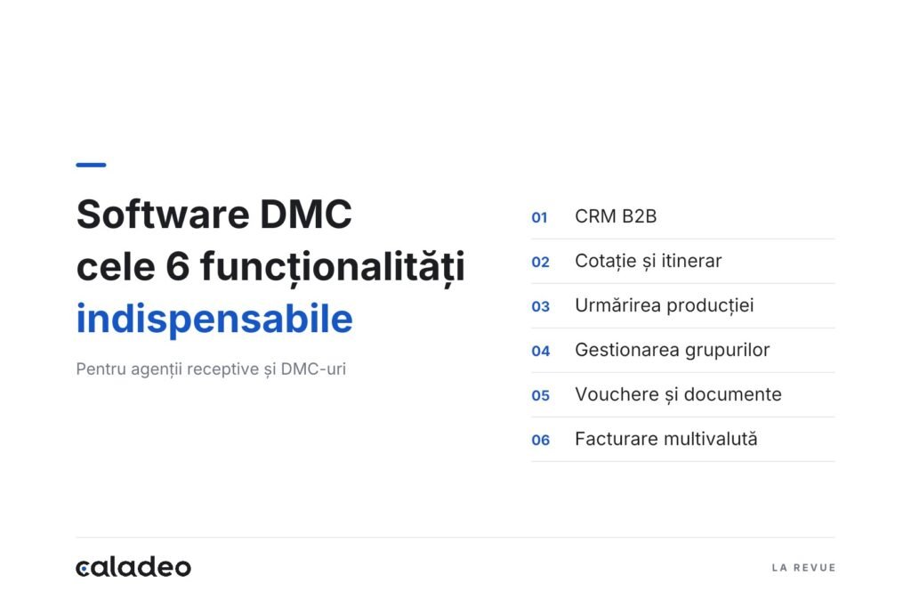 Software pentru DMC-uri și agenții receptive: funcționalitățile indispensabile